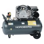  Компрессор поршневой с ременной передачей 220В, ресив. 100л, 420л/мин NORDBERG NCP100/420A мни (4)