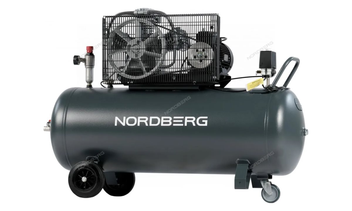  Компрессор поршневой с ременной передачей 380В, ресив. 200л, 580л/мин NORDBERG NCP200/580 (0)