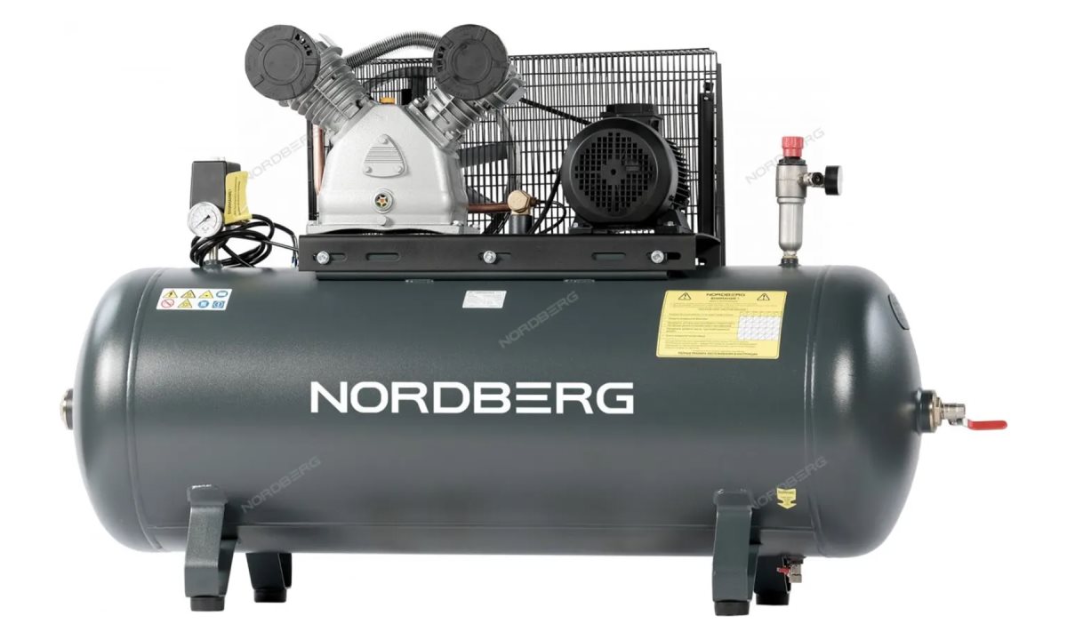  Компрессор поршневой с ременной передачей 380В, ресив. 270л, 690л/мин NORDBERG NCP300/690 (0)