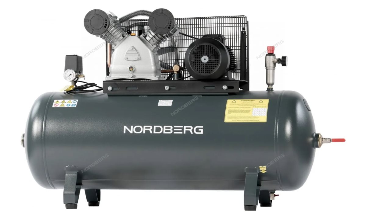  Компрессор поршневой с ременной передачей 380В, ресив. 270л, 880л/мин NORDBERG NCP300/880 (0)
