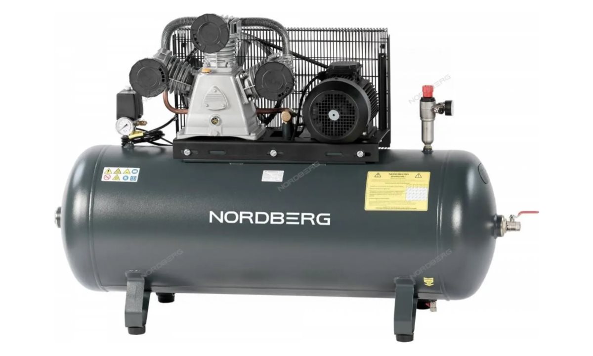  Компрессор поршневой с ременной передачей 380В, ресив. 270л, 950л/мин NORDBERG NCP300/950 (0)