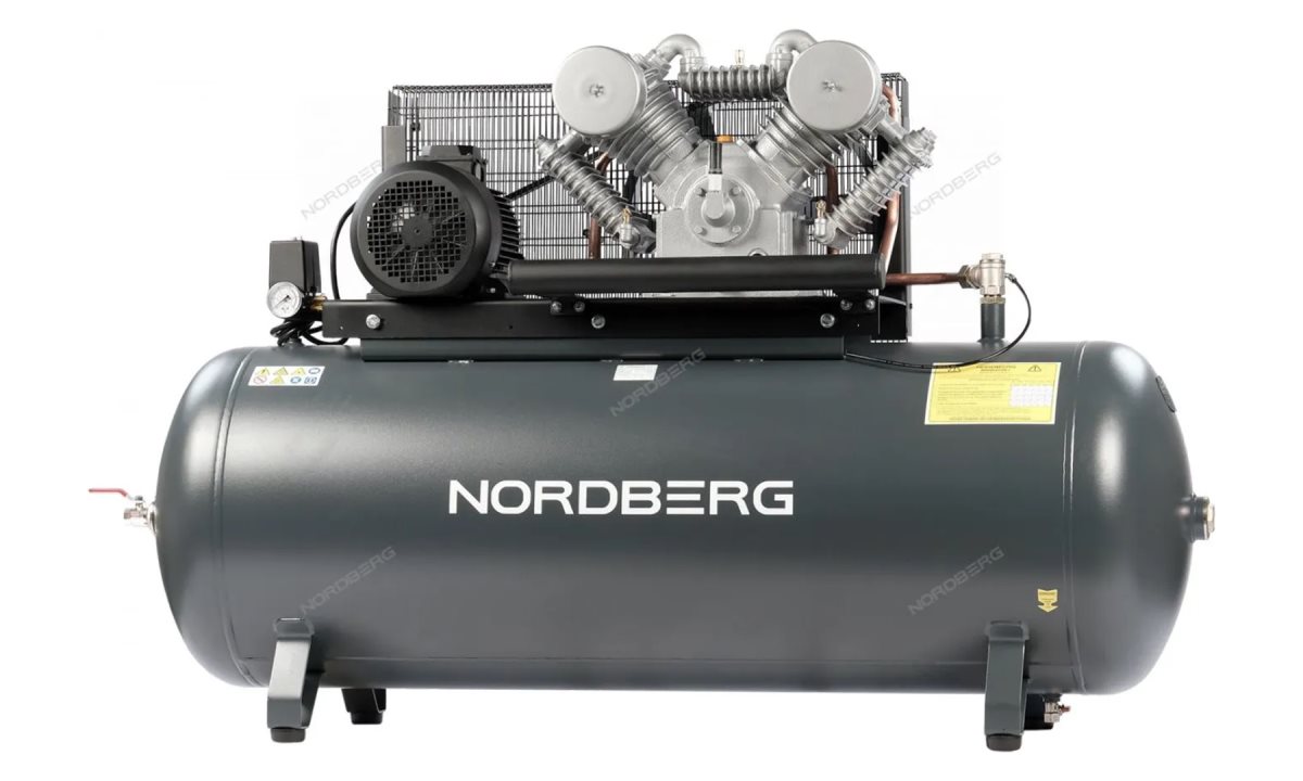 Компрессор поршневой с ременной передачей 380В, ресив. 500л, 1000л/мин NORDBERG NCP500/1000-16 (0)