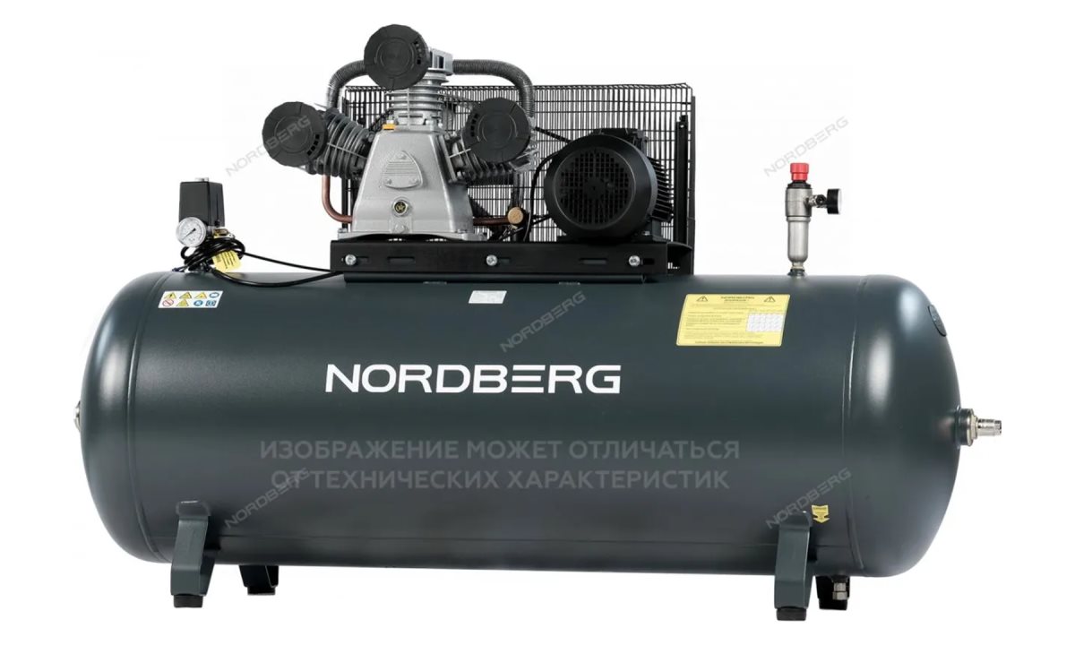  Компрессор поршневой с ременной передачей 380В, ресив. 500л, 1400л/мин NORDBERG NCP500/1400 (0)