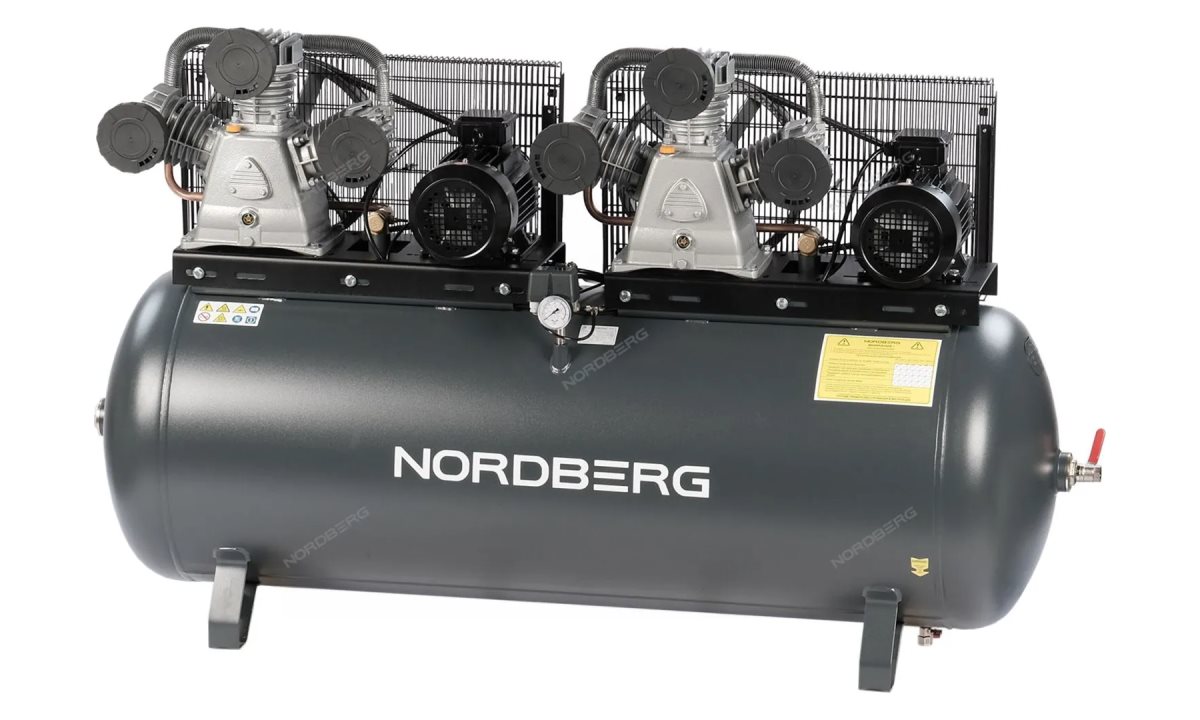 Компрессор поршневой с ременной передачей 380В, ресив. 500л, 1900л/мин NORDBERG NCP500/1900 (1)