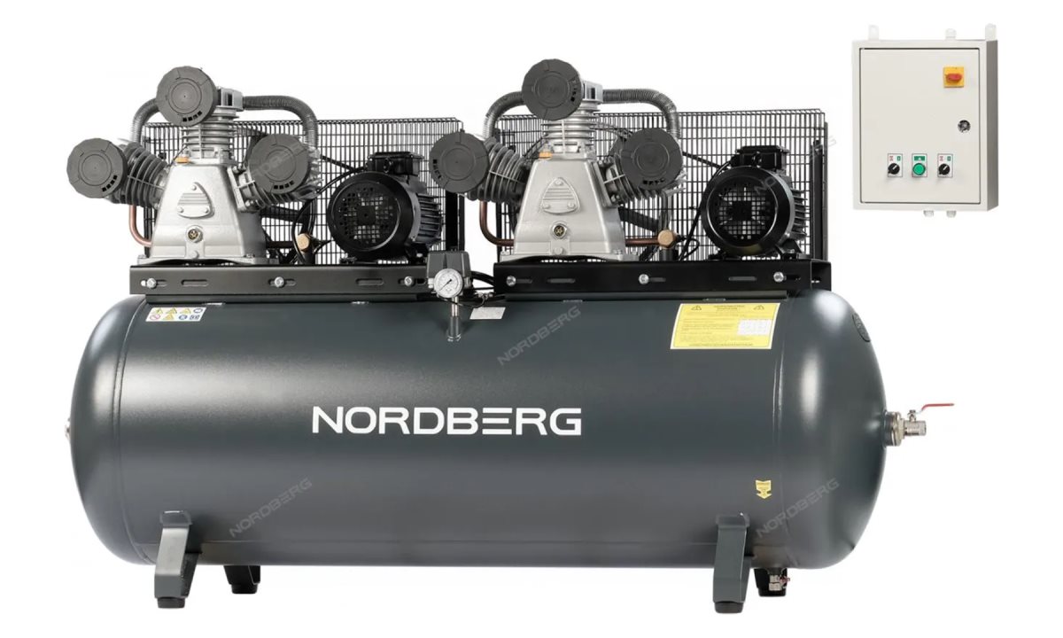 Компрессор поршневой с ременной передачей 380В, ресив. 500л, 1900л/мин NORDBERG NCP500/1900 (0)
