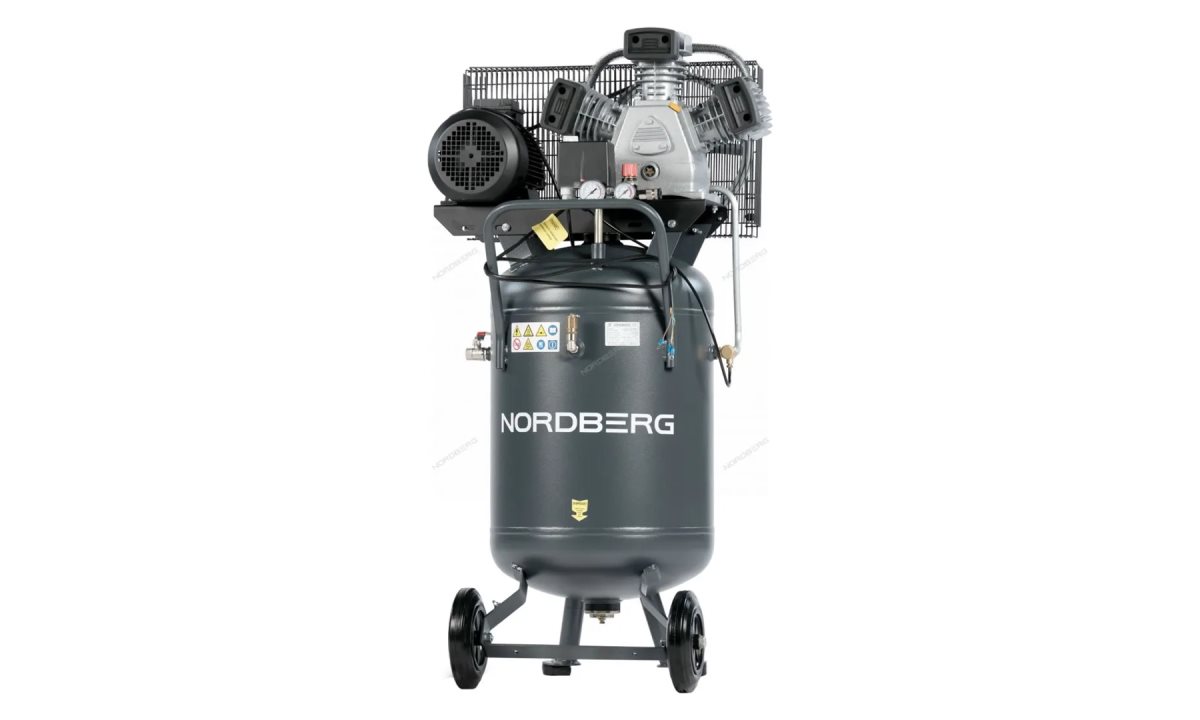  Компрессор вертикальный поршневой с ременной передачей 380В, ресив. 100л, 580л/мин NORDBERG NCPV100/580 (0)