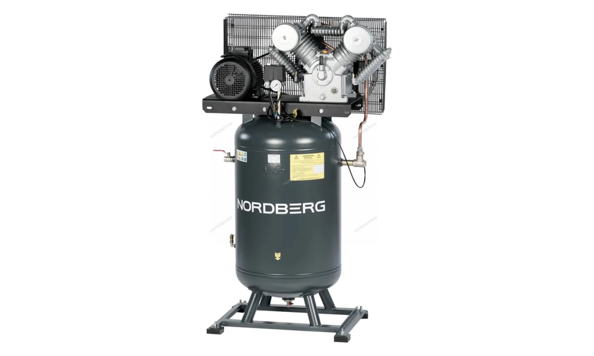  Компрессор вертикальный поршневой с ременной передачей 380В, ресив. 270л, 1400л/мин NORDBERG NCPV300/1400 (1)