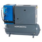  Компрессор винтовой, 11кВт, 10Бар, 1400л/мин, ресивер 500л, осушитель NORDBERG NCS500/1400-10D мни (1)