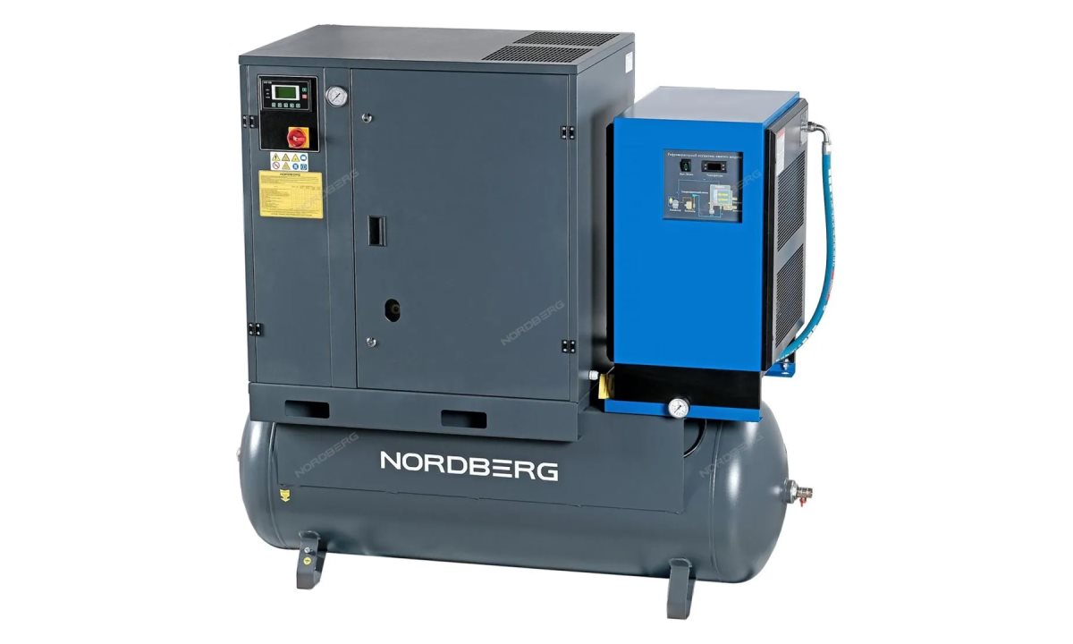  Компрессор винтовой, 15кВт, 10Бар, 2100л/мин, ресивер 500л, осушитель NORDBERG NCS500/2100-10D (0)