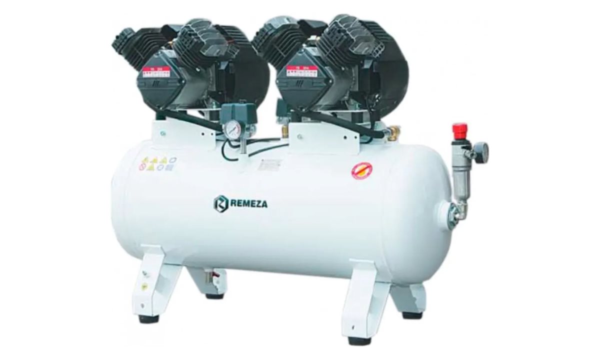  Медицинский безмасляный компрессор Remeza КМ-100.VS204Т ТАНДЕМ (1.5кВт + 1.5кВт) (0)