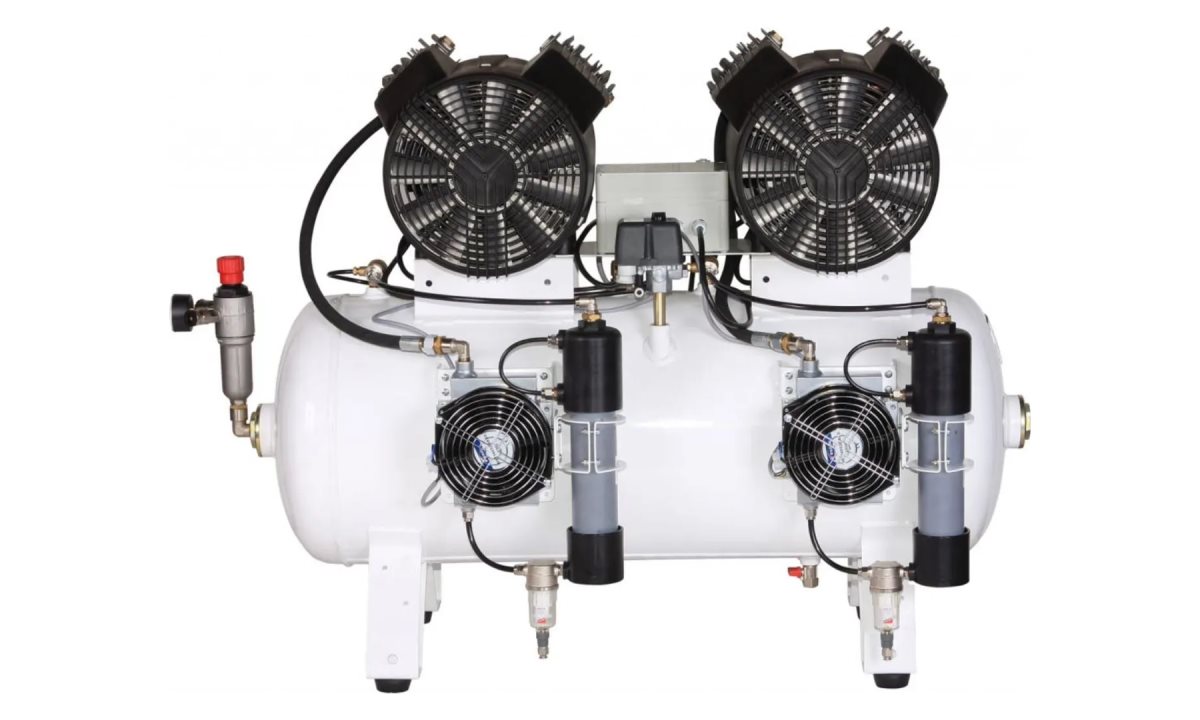  Медицинский безмасляный компрессор Remeza КМ-100.VS204ТД ТАНДЕМ (1.5кВт + 1.5кВт) (0)