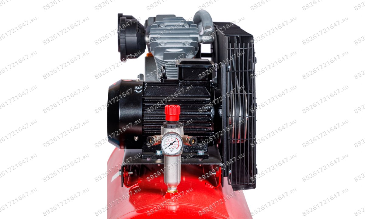  Компрессор ROSSVIK СБ4/Ф-270.LB50, 690 л/мин, 10 бар, ресивер 270 л, 380 В/4 кВт, красный (1)