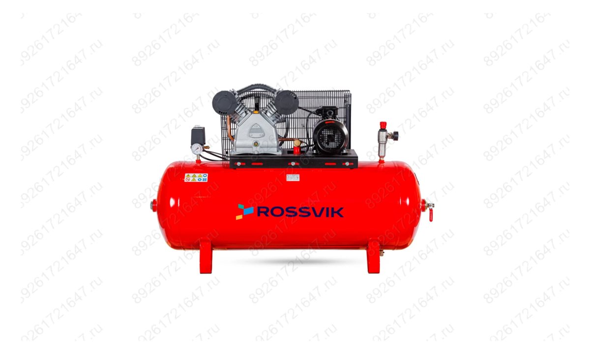  Компрессор ROSSVIK СБ4/Ф-270.LB50, 690 л/мин, 10 бар, ресивер 270 л, 380 В/4 кВт, красный (0)