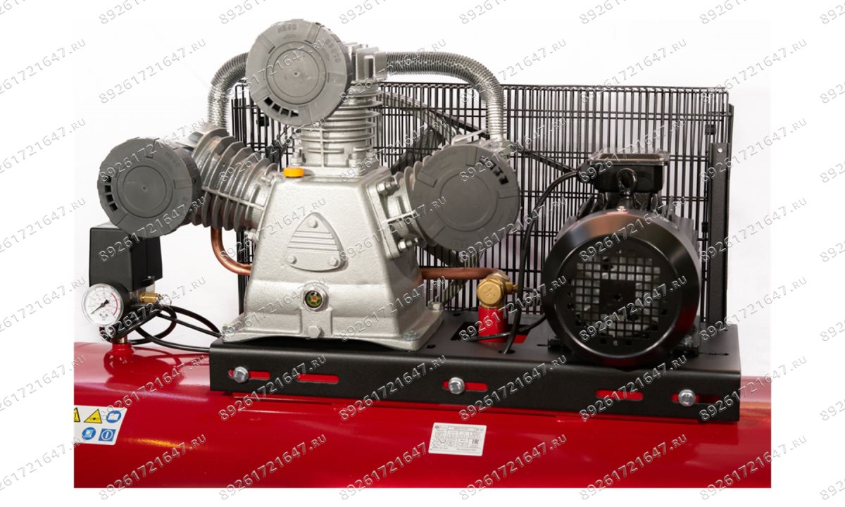  Компрессор ROSSVIK СБ4/Ф-270.LB75, 950 л/мин, 10 бар, ресивер 270 л, 380 В/5,5 кВт, красный (1)