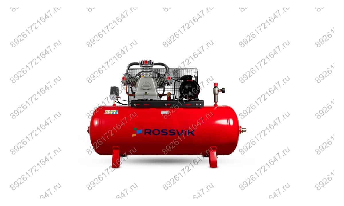  Компрессор ROSSVIK СБ4/Ф-270.LB75, 950 л/мин, 10 бар, ресивер 270 л, 380 В/5,5 кВт, красный (0)