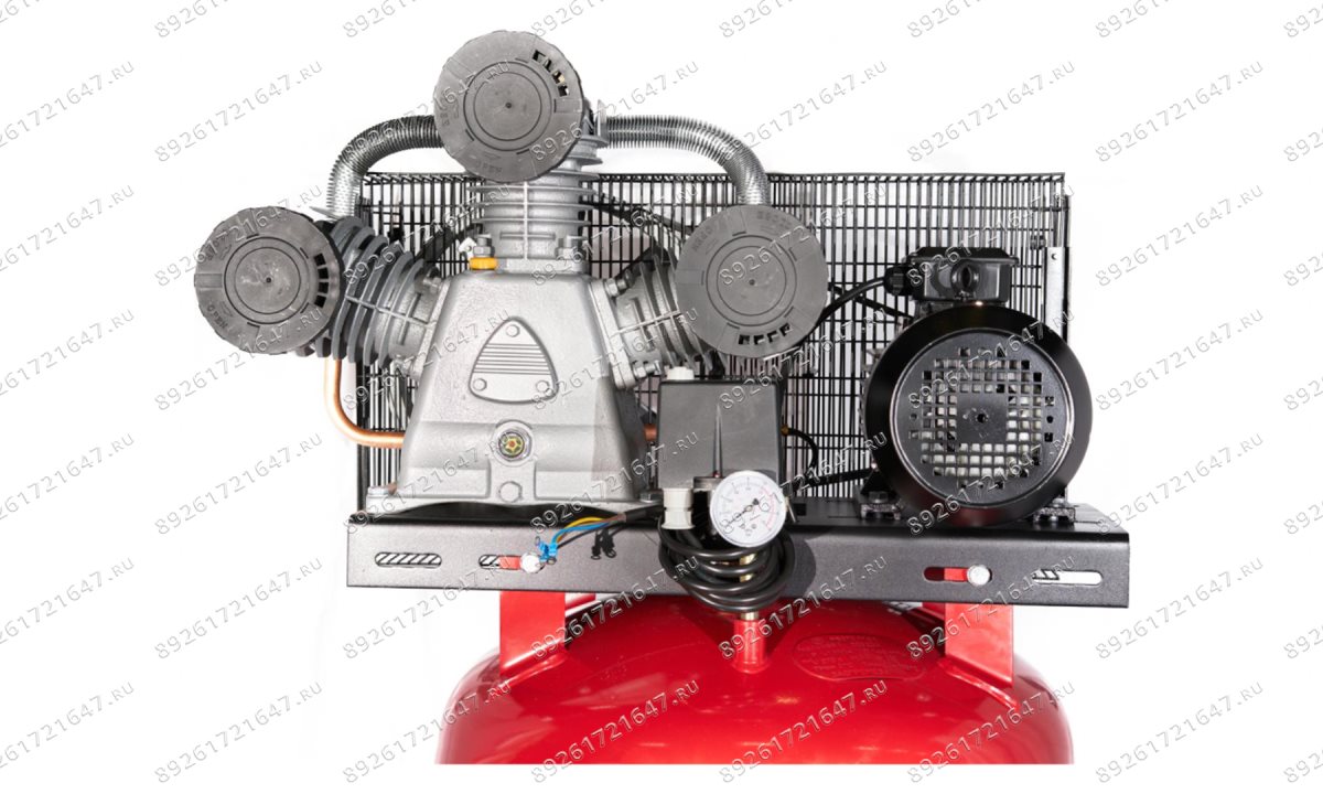  Компрессор ROSSVIK СБ4/Ф-270.LB75В, 950 л/мин, 10 бар, вертикальный 270 л, 380 В/5,5 кВт, красный (1)