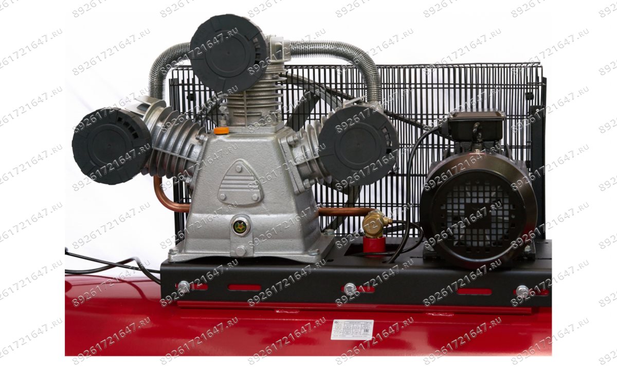  Компрессор ROSSVIK СБ4/Ф-500.LB75, 950 л/мин, 10 бар, ресивер 500 л, 380 В/5,5 кВт, красный (1)