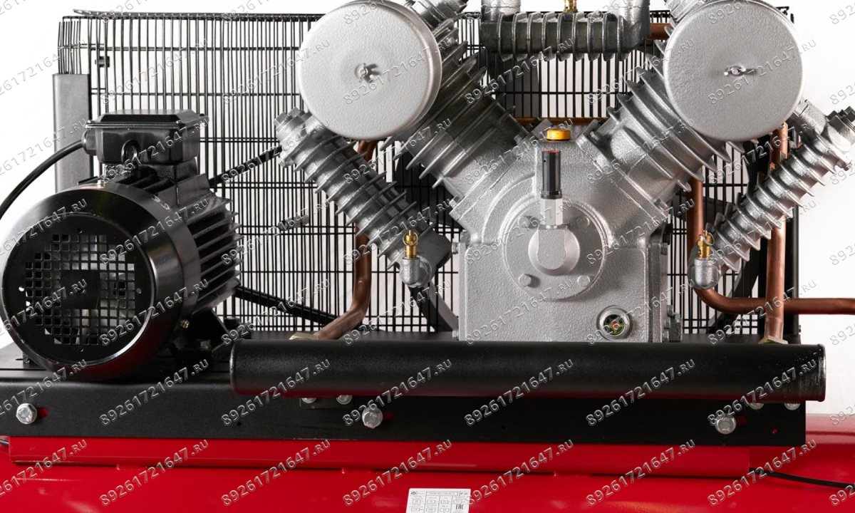  Компрессор ROSSVIK СБ4/Ф-500.LТ100/16-7,5, 1000 л/мин, 16 бар, ресивер 500 л, 380 В/7,5 кВт, красный (1)