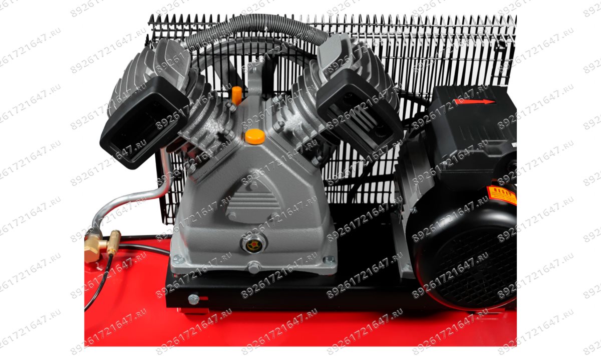  Компрессор ROSSVIK СБ4/С-100.LB30А, 420 л/мин, 10 бар, ресивер 100 л, 220 В/2,2 кВт, красный (1)