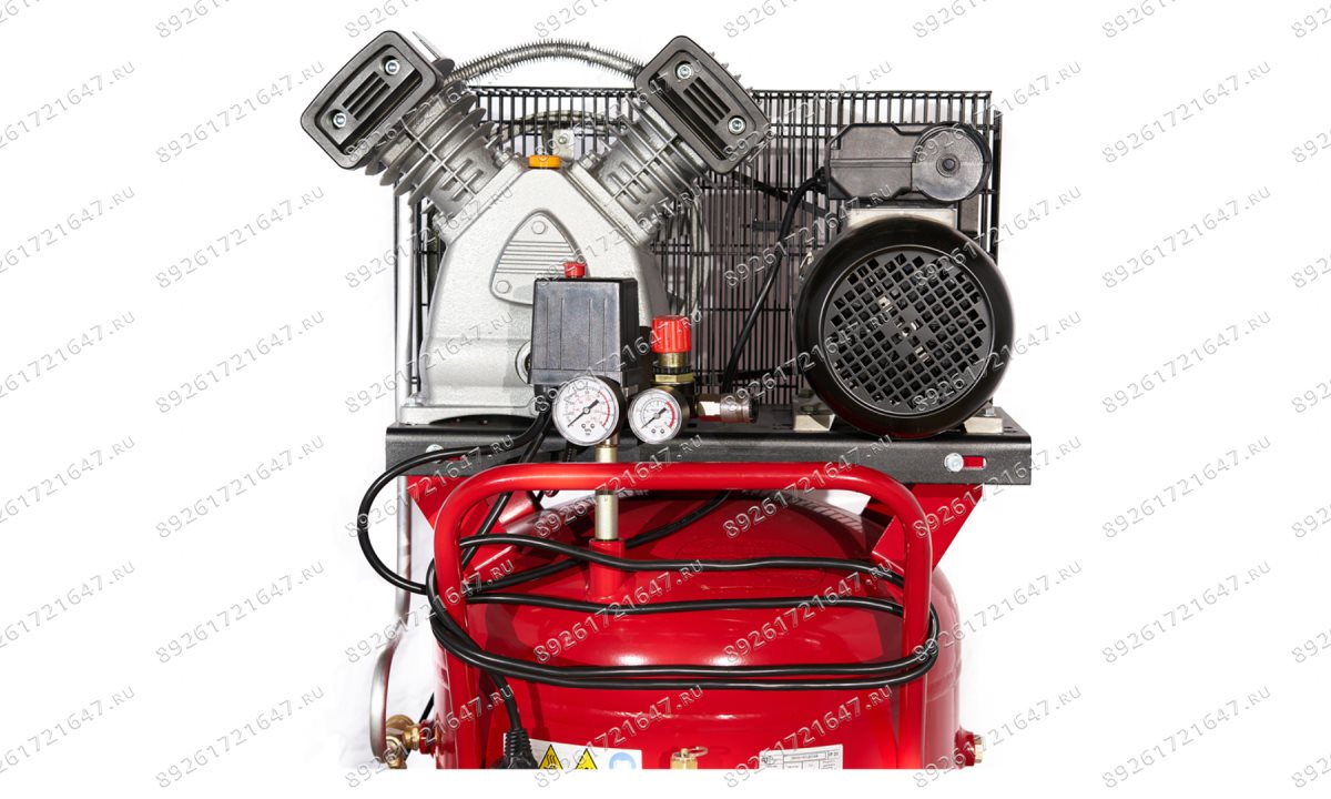  Компрессор ROSSVIK СБ4/С-100.LB30АВ, 420 л/мин, 10 бар, вертикальный 100 л, 220 В/2,2 кВт, красный (1)