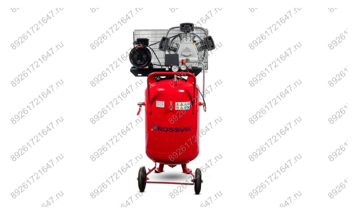  Компрессор ROSSVIK СБ4/С-100.LB40В, 580 л/мин, 10 бар, вертикальный 100 л, 380 В/3 кВт, красный (0)