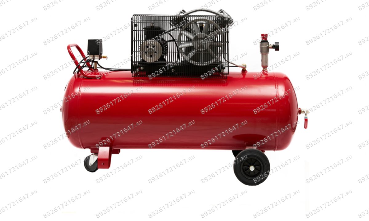  Компрессор ROSSVIK СБ4/С-200.LB30, 420 л/мин, 10 бар, ресивер 200 л, 380 В/2,2 кВт, красный (1)