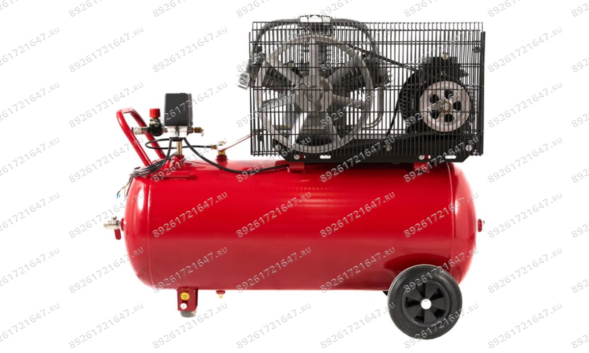  Компрессор ROSSVIK СБ4/С-200.LB40, 580 л/мин, 10 бар, ресивер 200 л, 380 В/3 кВт, красный (1)
