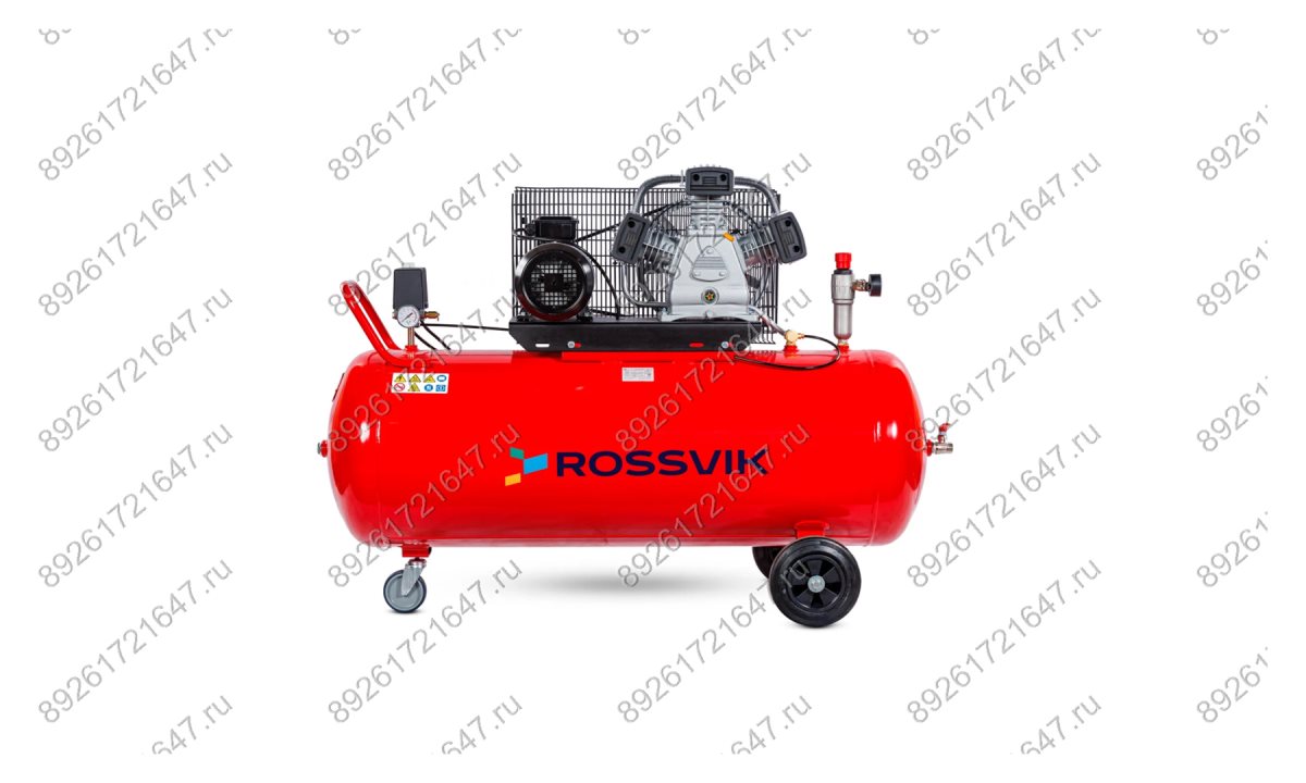  Компрессор ROSSVIK СБ4/С-200.LB40, 580 л/мин, 10 бар, ресивер 200 л, 380 В/3 кВт, красный (0)