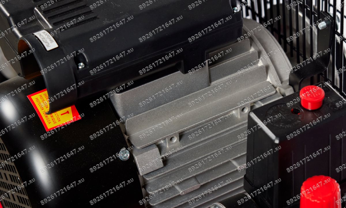  Компрессор ROSSVIK СБ4/С-50.LB24А, 360л/мин, 10бар, ресивер 50л, 220В/2,2кВт, красный (1)