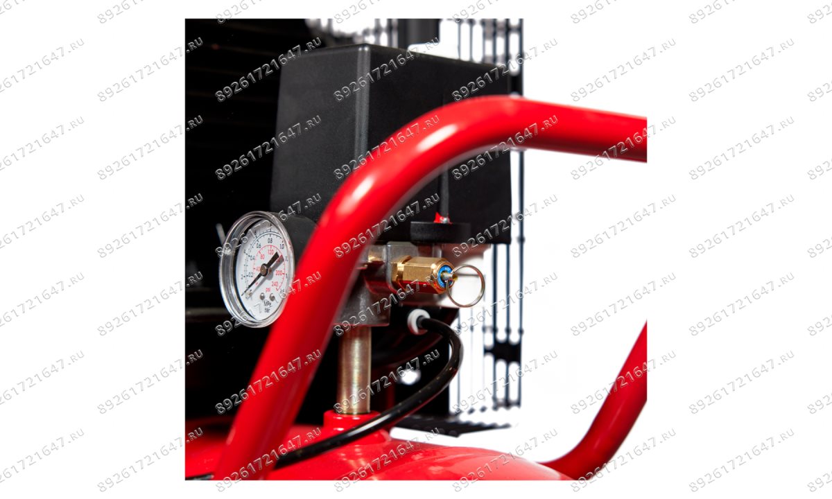  Компрессор ROSSVIK СБ4/С-50.LB40, 580 л/мин, 10 бар, ресивер 50 л, 380 В/3 кВт, красный (1)