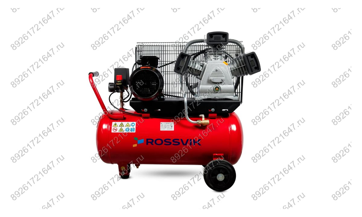  Компрессор ROSSVIK СБ4/С-50.LB40, 580 л/мин, 10 бар, ресивер 50 л, 380 В/3 кВт, красный (0)