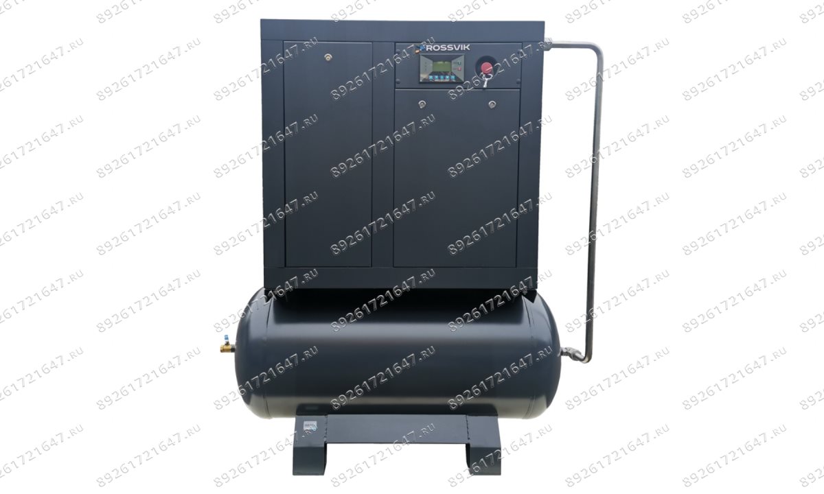  Компрессор винтовой ROSSVIK ВК10А-10-260, 900л/мин, 10бар, ресивер 260л, 380В/7,5кВт (0)