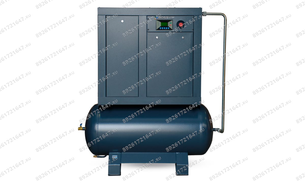  Компрессор винтовой ROSSVIK ВК15А-10-300, 1470л/мин, 10бар, ресивер 300л, 380В/11кВт (0)