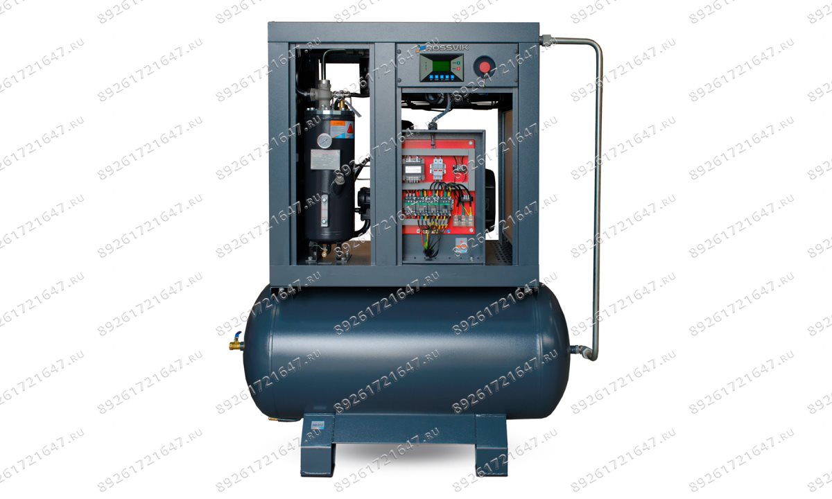  Компрессор винтовой ROSSVIK ВК15А-10-300, 1470л/мин, 10бар, ресивер 300л, 380В/11кВт (0)