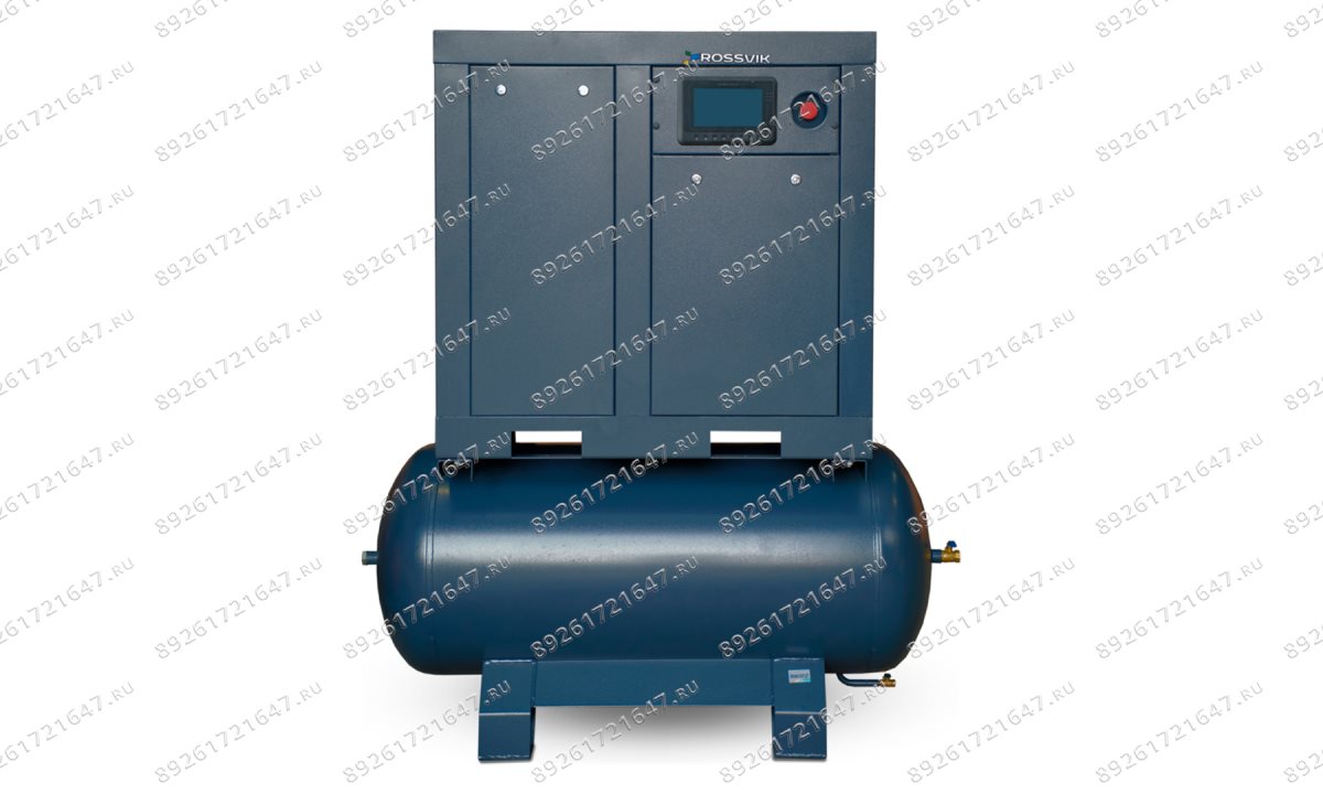  Компрессор винтовой ROSSVIK ВК20А-15-300, 1350л/мин, 15бар, ресивер 300л, 380В/15кВт (0)