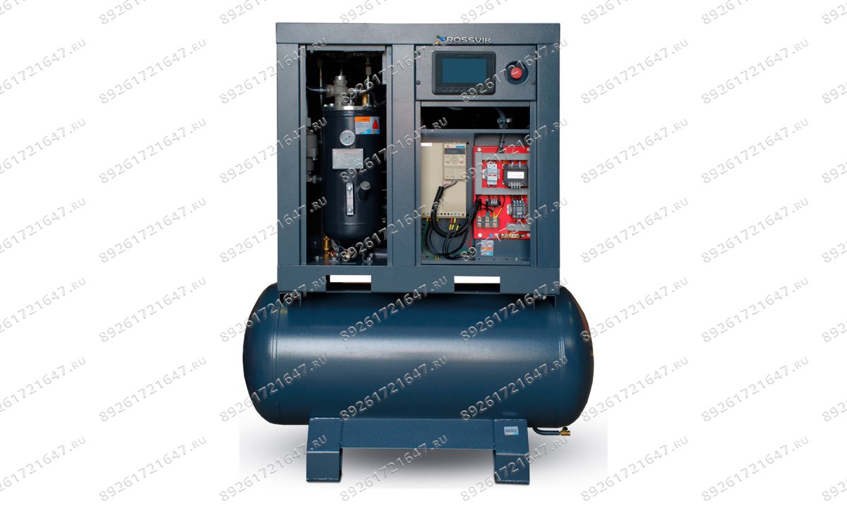  Компрессор винтовой ROSSVIK ВК20А-15-300, 1350л/мин, 15бар, ресивер 300л, 380В/15кВт (1)