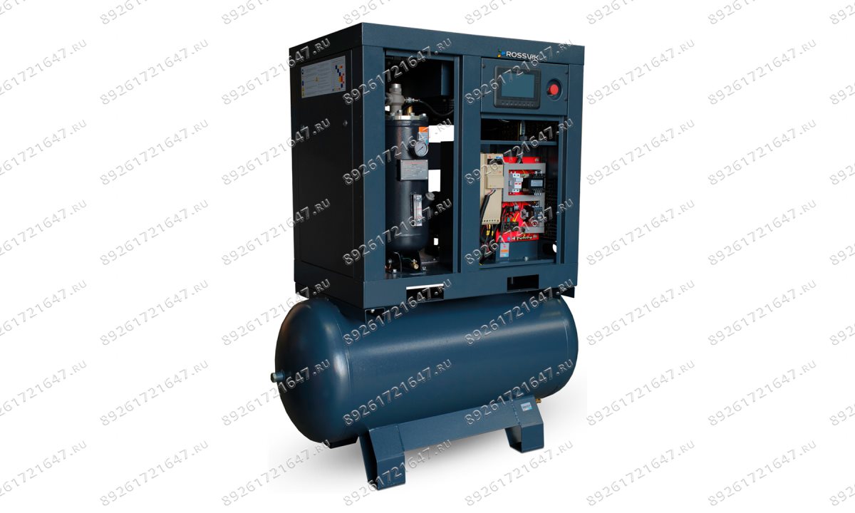  Компрессор винтовой ROSSVIK ВК20А-15-300, 1350л/мин, 15бар, ресивер 300л, 380В/15кВт (0)