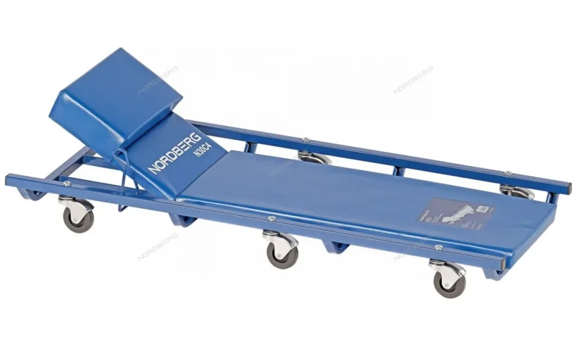 Лежак подкатной с подъемным подголовником NORDBERG N30C4 фото