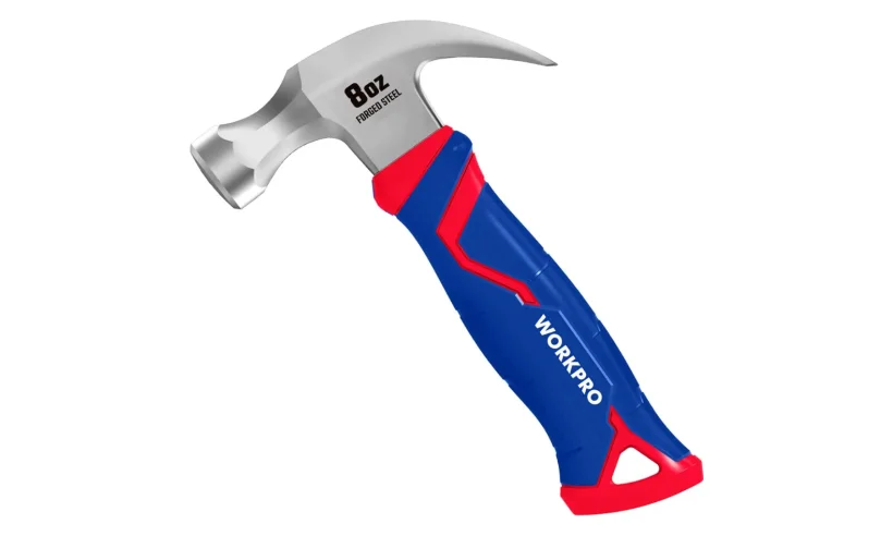 Молоток столярный с фиберглассовой рукояткой 225гр короткий WP241008 WORKPRO фото