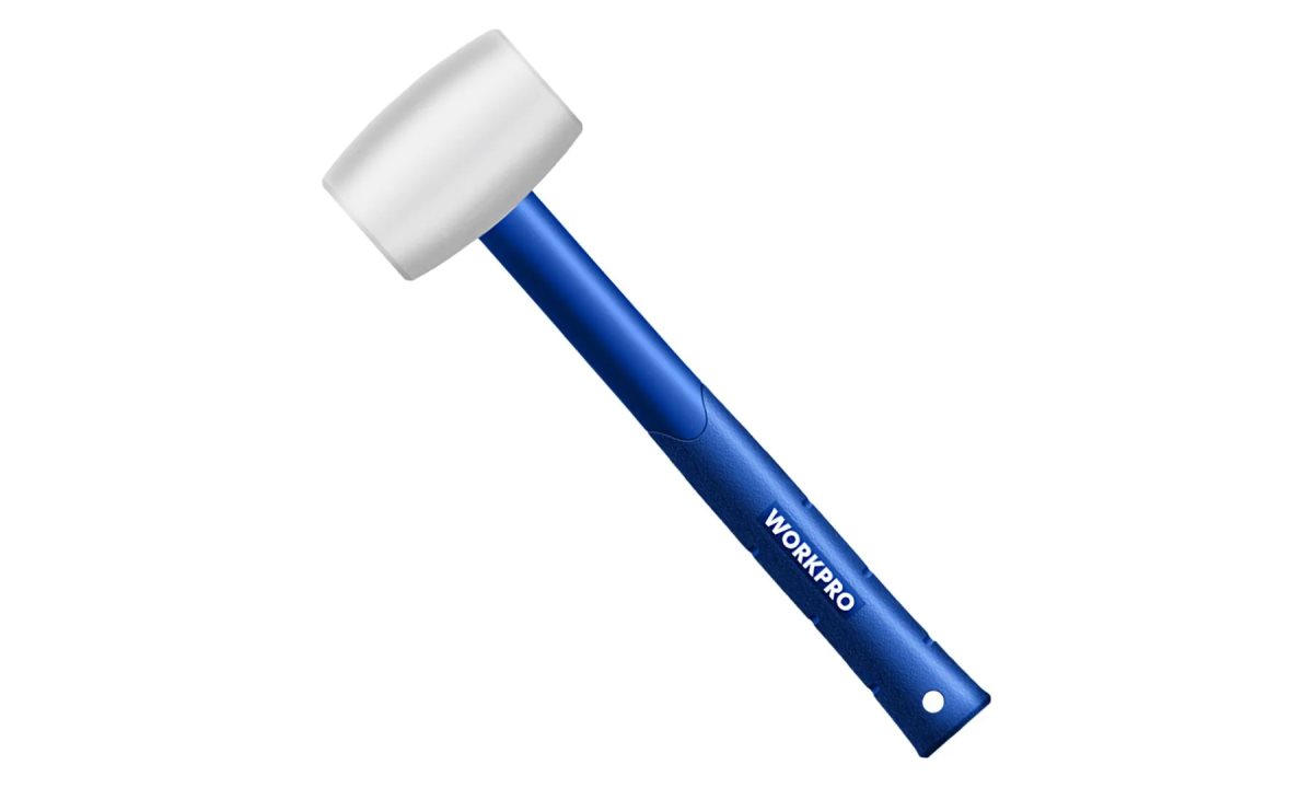  Молоток резиновый с пластиковой рукояткой 450гр белый WP241040 WORKPRO (0)