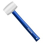  Молоток резиновый с пластиковой рукояткой 450гр белый WP241040 WORKPRO мни (0)