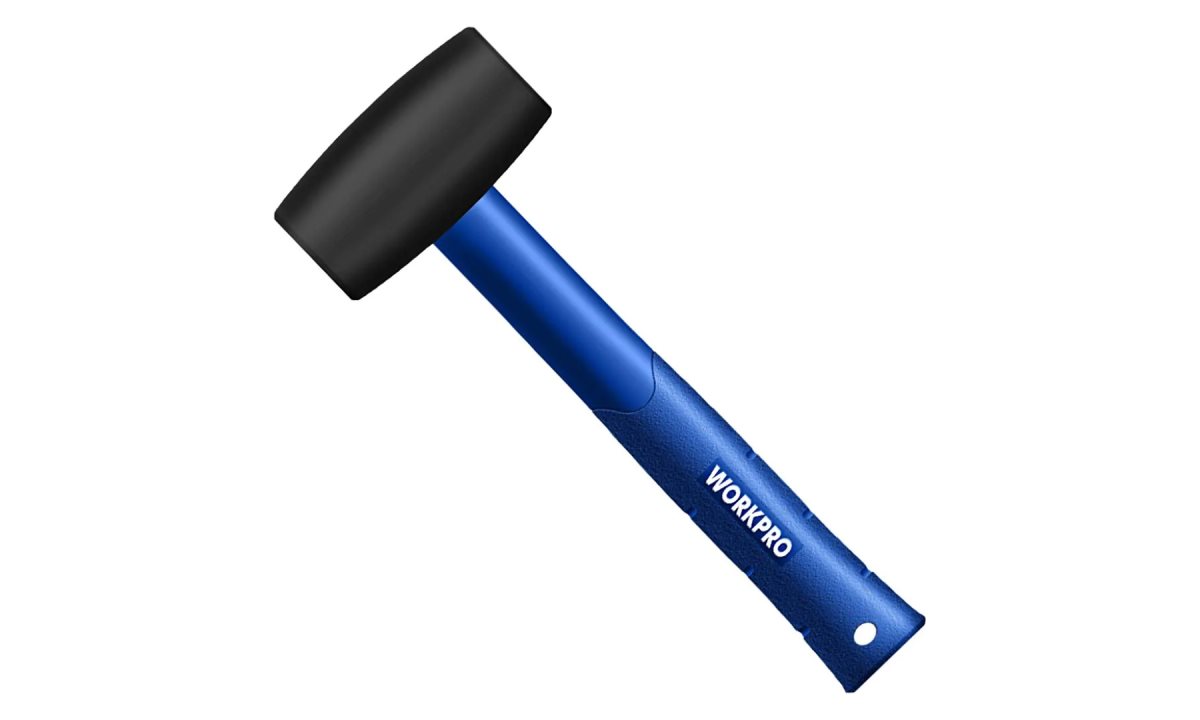  Молоток резиновый с пластиковой рукояткой 450гр черный WP241041 WORKPRO (0)