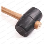  HM0705 Молоток резиновый ROSSVIK 500г с деревянной рукояткой мни (2)