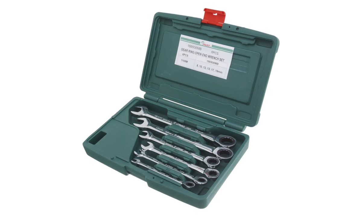  166506MB комплект трещоточных комбинированных ключей, 8-19 мм, 6 шт (0)