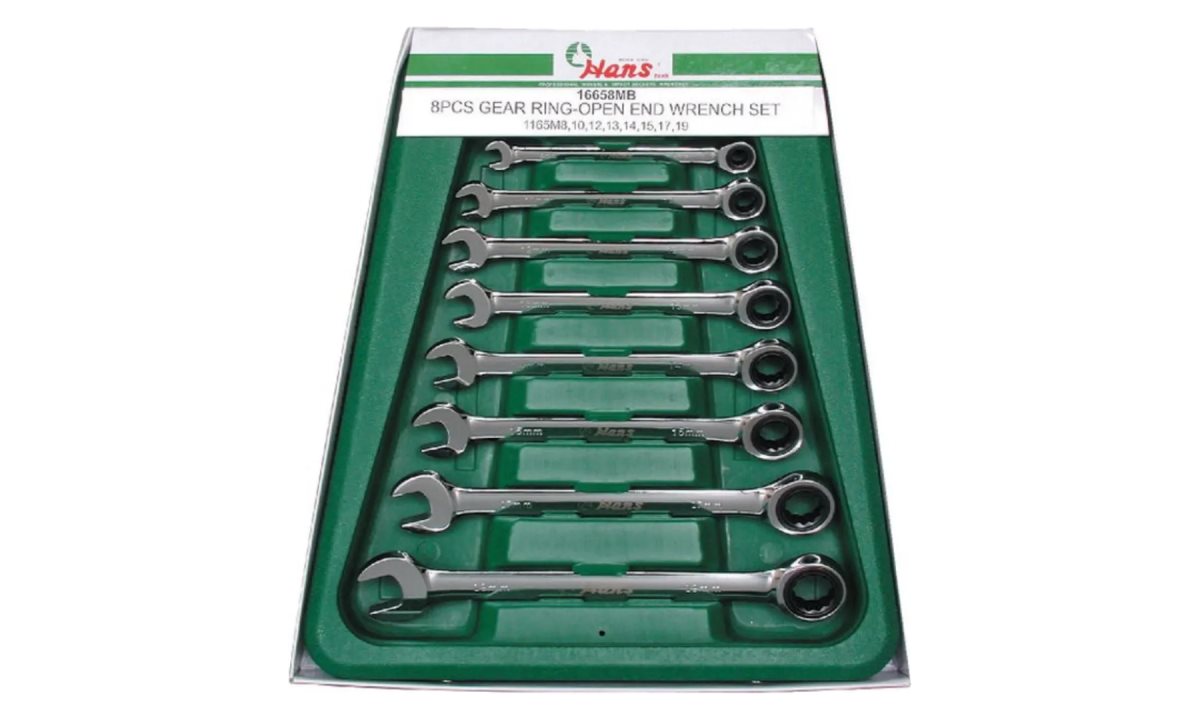  Набор ключей трещоточных комбинированных Hans, 16658MUB 8 предметов (0)