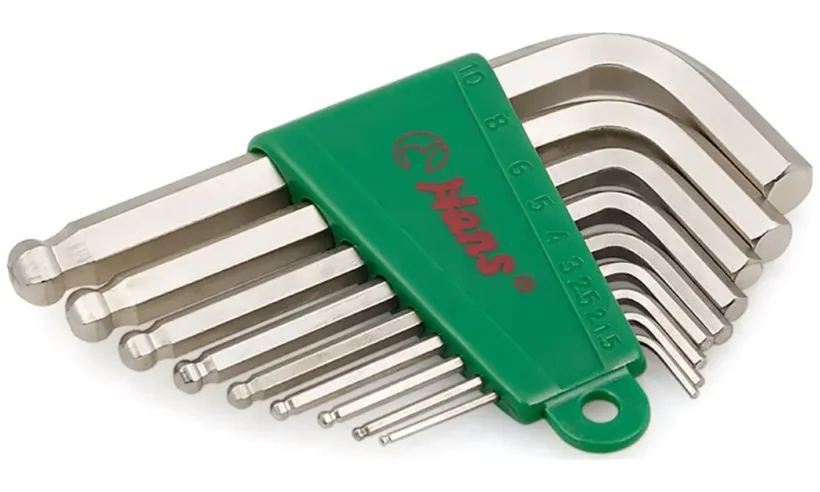 Набор шестигранных ключей Г-образных Hans, 16774-9M фото