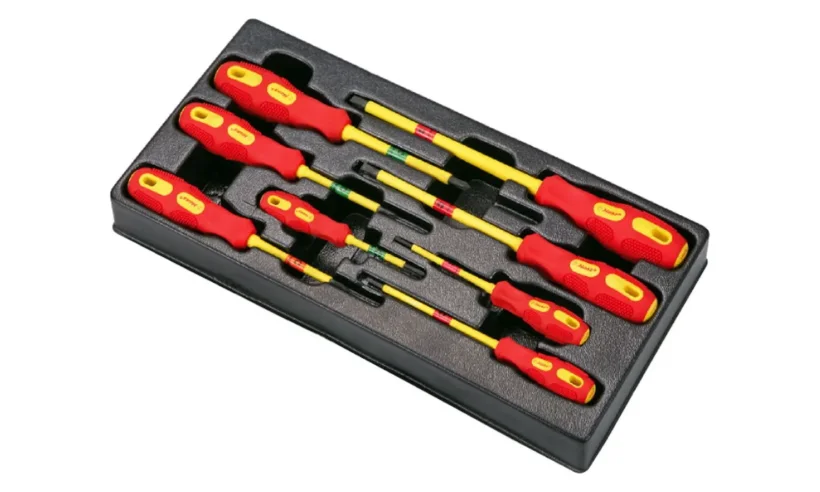 Набор отверток Hans для электрика в ложементе, TT-41 фото