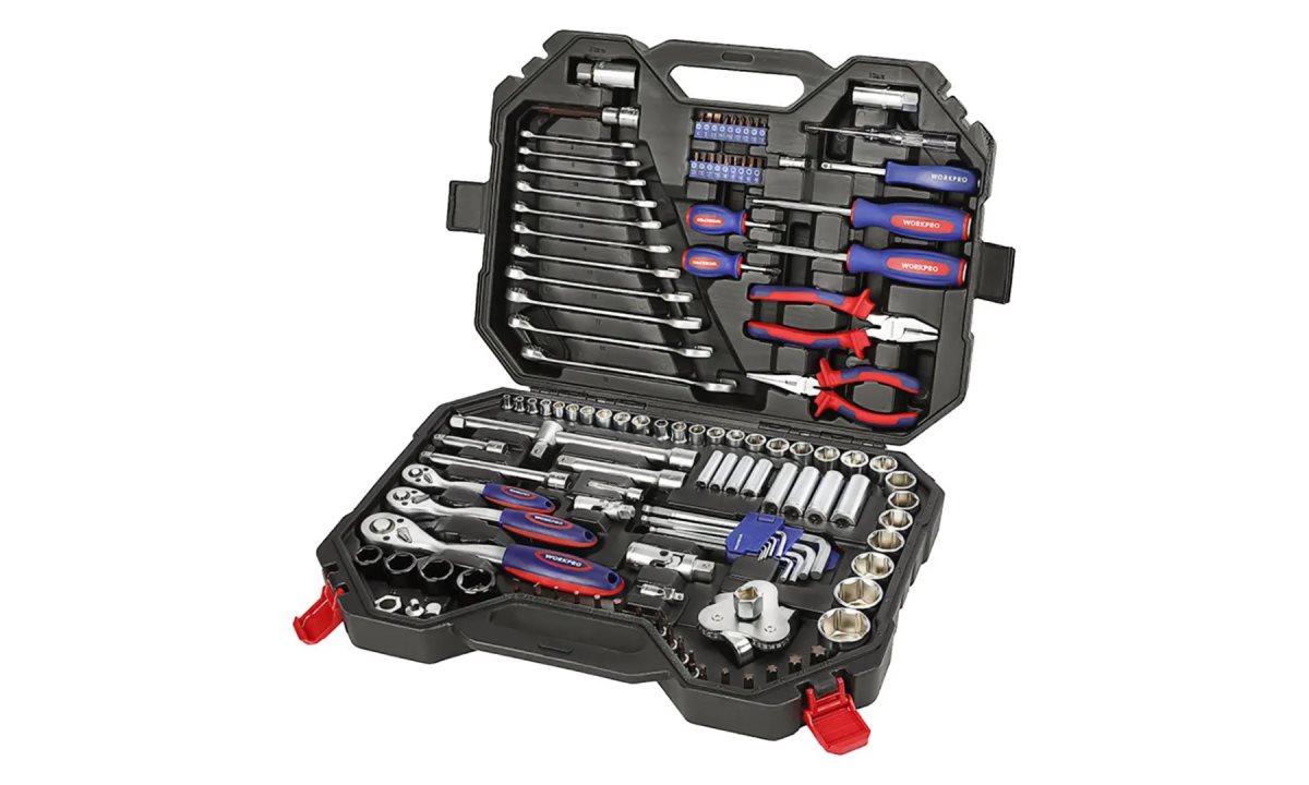  Набор инструментов 1/4+3/8+1/2 123шт WP202533 WORKPRO (0)