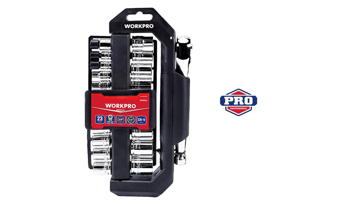  Набор инструментов с трещоткой 1/4+3/8 23шт WP202555 WORKPRO (0)