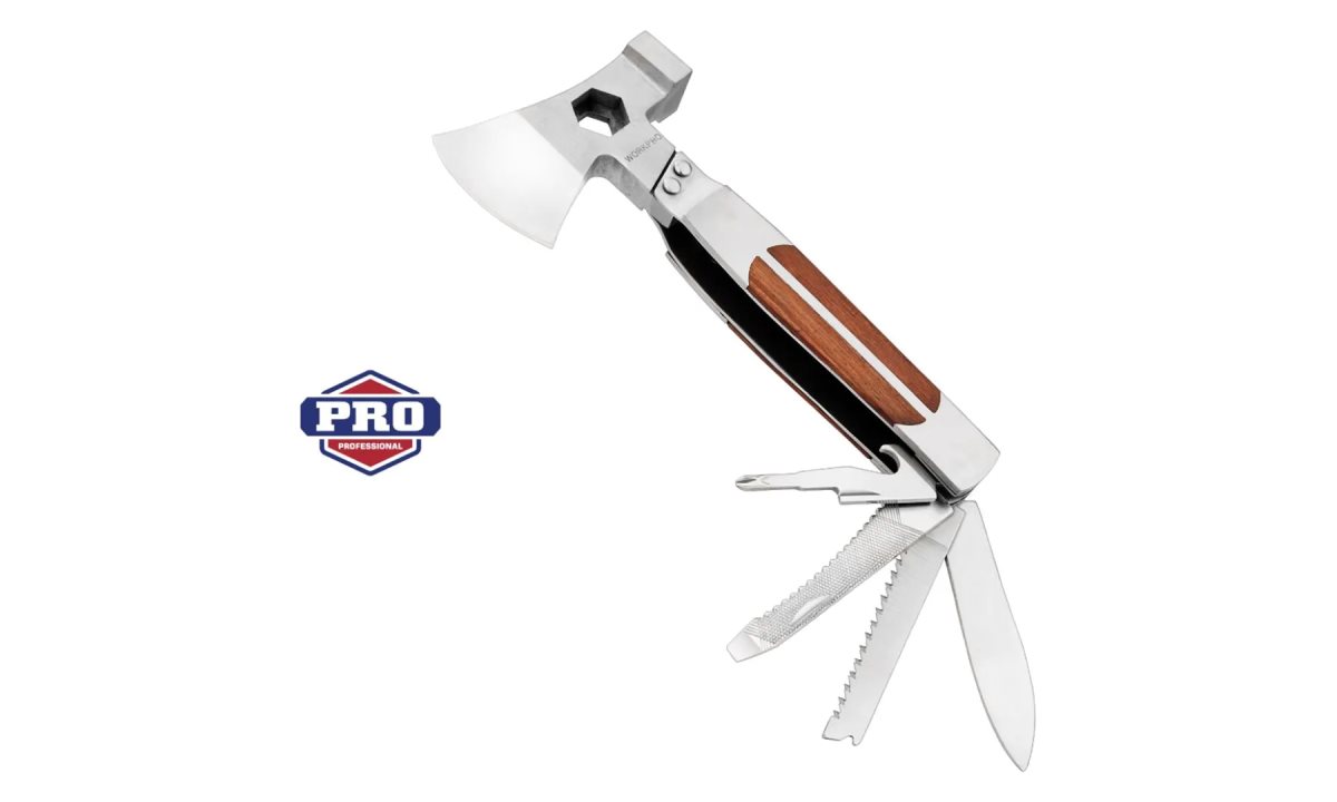  Мультитул 12-в-1 люкс мощный с топором WP383001 WORKPRO (0)
